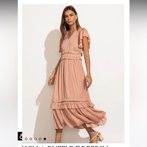 Willa Ruffle Dress in Blush